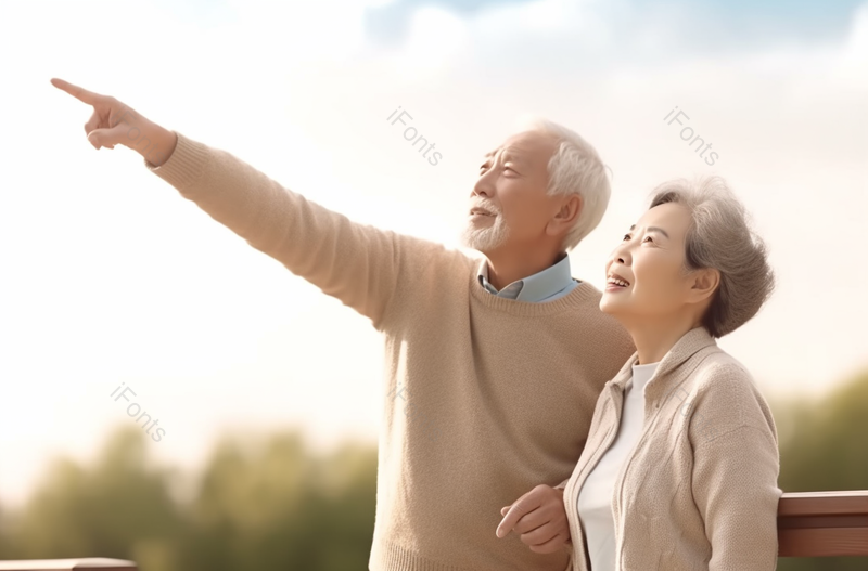 平静和谐安心老年伴侣在户外散步放松心情摄影背景,高清,摄影图,摄影图片,图片大全,摄影图免费下载